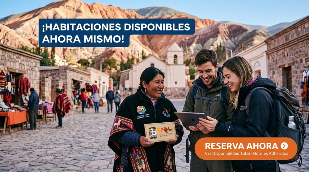 Consulta la disponibilidad en vivo de todos los alojamientos de la Asociación de Turismo de la Quebrada y Puna"